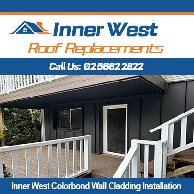 Professional Colorbond wall cladding services in Inner West on modern house exterior
