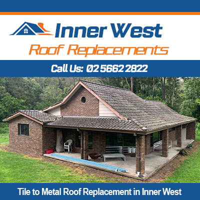 Tile to metal roof replacement in Inner West for brick home with terracotta tile roof